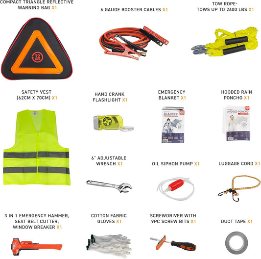 Auto Roadside Emergency Kit, Roadside Emergency Kit, Car Safety Kit, Roadside Assistance (Basic)